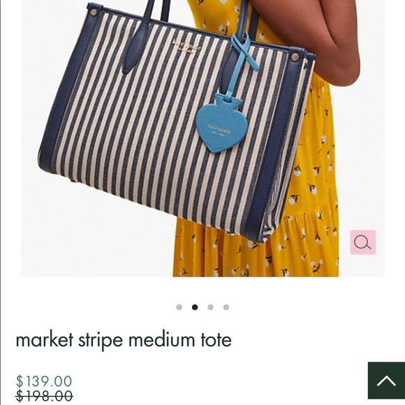 ❤️SOLD❤️Kate Spade market stripe medium tote - Picture 5 of 6